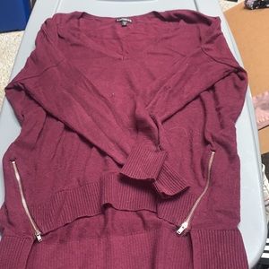Burgundy express sweater